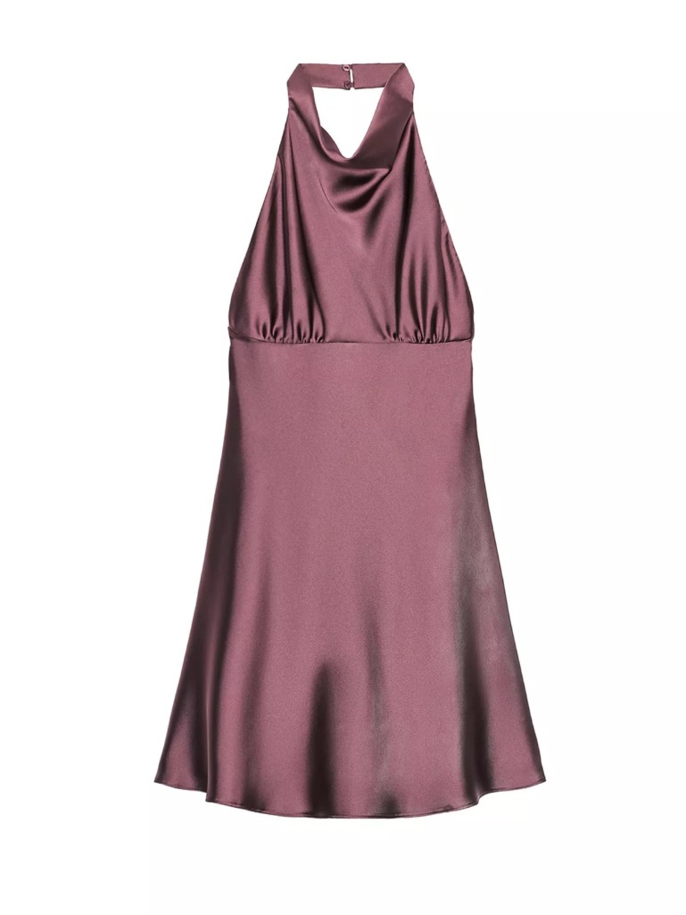Zara Burgundy satin mini effect dress